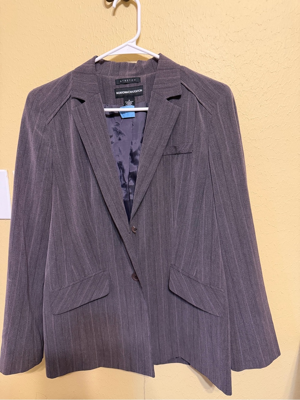Norton McNaughton Gray Pinstripe Women's Blazer